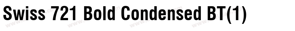 Swiss 721 Bold Condensed BT(1)字体转换